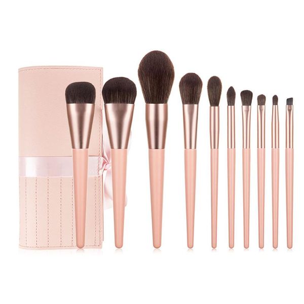 makeup brushes 10pcs set with bag high-end wooden handle for eyeshadow blush cosmetic tools kits
makeup brushes 10pcs set with bag high-end wooden handle for eyeshadow blush cosmetic tools kits