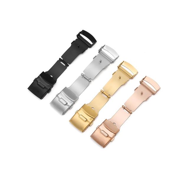 watch bands double press safety buckle accessories steel strap connecting men's and women's universal folding, Black;brown
watch bands double press safety buckle accessories steel strap connecting men's and women's universal folding, Black;brown