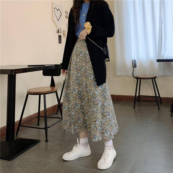 skirts floral skirt colorful female midi lady korean-style elastic waist sweet pink long print women, Black
skirts floral skirt colorful female midi lady korean-style elastic waist sweet pink long print women, Black