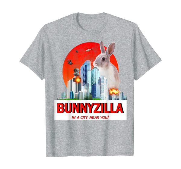 bunnyzilla funny bunny tshirt bunny lovers gift, White;black