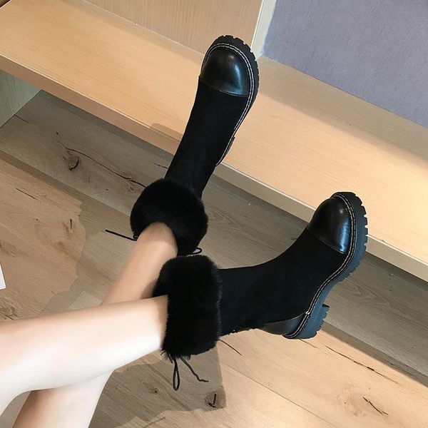 boots mid-tube snow women 2021 winter plus velvet short thick-soled student thick warm cotton shoes, Black
boots mid-tube snow women 2021 winter plus velvet short thick-soled student thick warm cotton shoes, Black