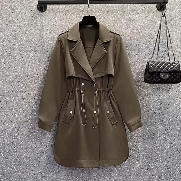women's trench coats chic women coat casual long outerwear loose overcoat with belt winter fashion double-breasted windbreaker femme, Tan;black
women's trench coats chic women coat casual long outerwear loose overcoat with belt winter fashion double-breasted windbreaker femme, Tan;black
