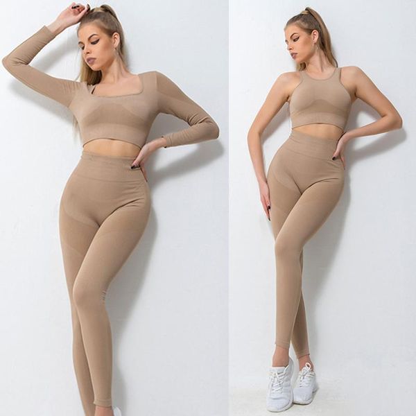yoga outfit women 3 pcs seamless set gym clothing fitness sportswear high waist leggings padded push-up strappy sports bra suits
yoga outfit women 3 pcs seamless set gym clothing fitness sportswear high waist leggings padded push-up strappy sports bra suits