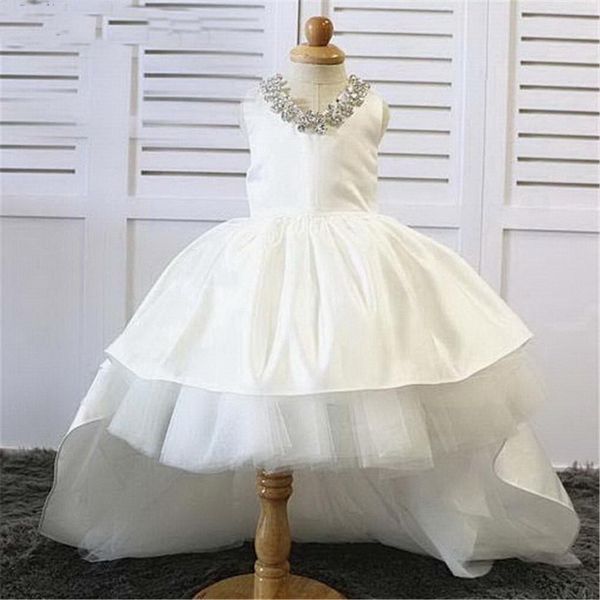 white ivory flower girl dress kids pageant birthday formal party lace long bowknot first communion prom gown 3m-14 years, White;blue
white ivory flower girl dress kids pageant birthday formal party lace long bowknot first communion prom gown 3m-14 years, White;blue