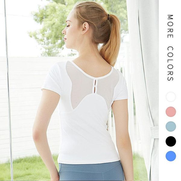 new 2021 ladies sports t-shirt slim fit short-sleeved yoga with chest pad air mesh quick-drying breathable shirt sportswear, White;red
new 2021 ladies sports t-shirt slim fit short-sleeved yoga with chest pad air mesh quick-drying breathable shirt sportswear, White;red