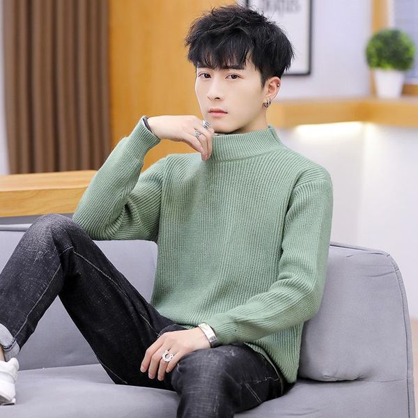 men's sweaters sweater spring and autumn casual half high neck korean trend 2021 solid color pullover, White;black
men's sweaters sweater spring and autumn casual half high neck korean trend 2021 solid color pullover, White;black