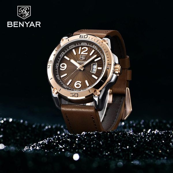 wristwatches benyar quartz watches mens luminous fashion watch men waterproof military wristwatch relogio masculino, Slivery;brown
wristwatches benyar quartz watches mens luminous fashion watch men waterproof military wristwatch relogio masculino, Slivery;brown