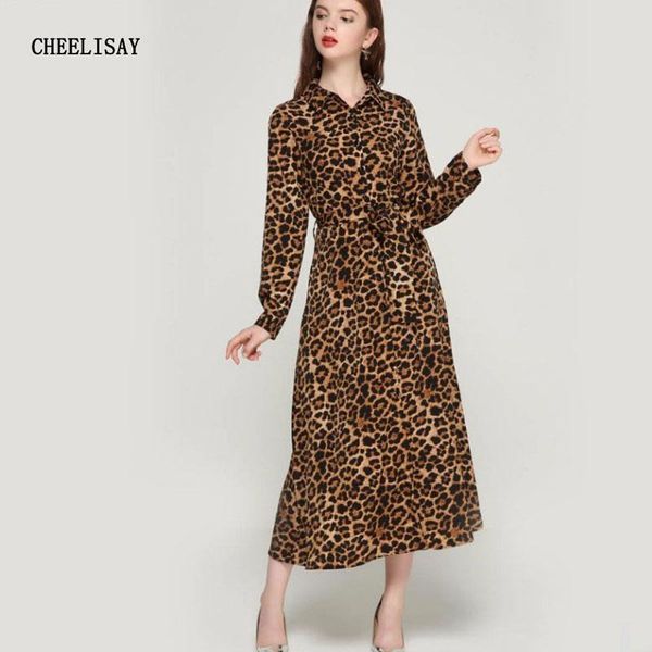 casual dresses 2021 women leopard print mid-calf dress long sleeve retro ladies vestidos with sashes, Black;gray
casual dresses 2021 women leopard print mid-calf dress long sleeve retro ladies vestidos with sashes, Black;gray