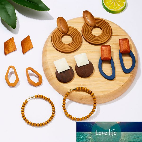 6 styles ethnic geometric big wooden earrings for women earrings vintage geometric dangle drop earring 2021 female boho jewelry, Silver
6 styles ethnic geometric big wooden earrings for women earrings vintage geometric dangle drop earring 2021 female boho jewelry, Silver