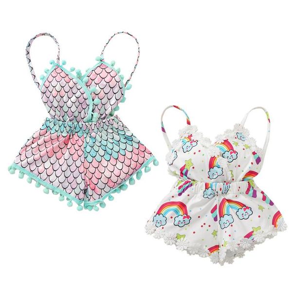 shorts baby & children's born summer tie-up romper, girl rainbow/scale pattern spaghetti strap romper with flower/pompom, Black
shorts baby & children's born summer tie-up romper, girl rainbow/scale pattern spaghetti strap romper with flower/pompom, Black