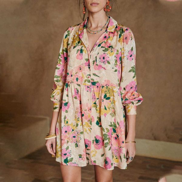 casual dresses floral print mini women long sleeve a line v neck high waist elegant spring flower chic retro robes mt4e, Black;gray
casual dresses floral print mini women long sleeve a line v neck high waist elegant spring flower chic retro robes mt4e, Black;gray