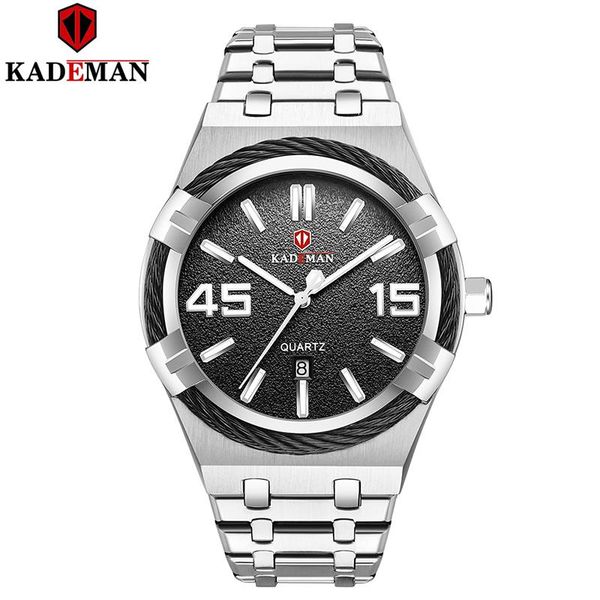wristwatches kademan men's stainless steel army quartz business waterproof date male clock relogio masculino, Slivery;brown
wristwatches kademan men's stainless steel army quartz business waterproof date male clock relogio masculino, Slivery;brown
