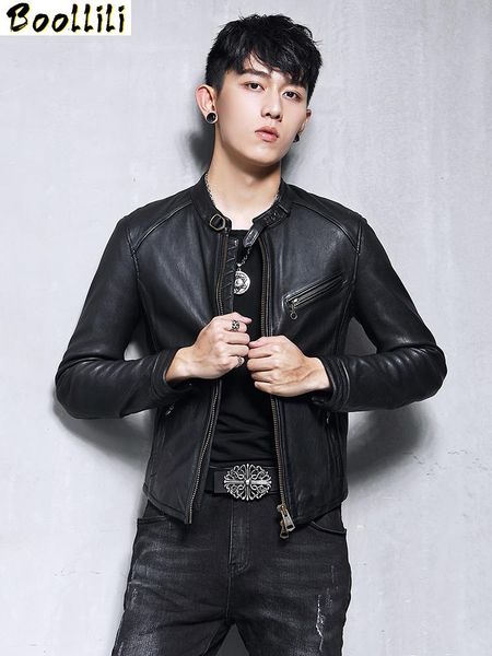 men's leather & faux boollili genuine jacket men 100% sheepskin coat biker motorcycle man vlothes 2021 slim fit vintage, Black
men's leather & faux boollili genuine jacket men 100% sheepskin coat biker motorcycle man vlothes 2021 slim fit vintage, Black