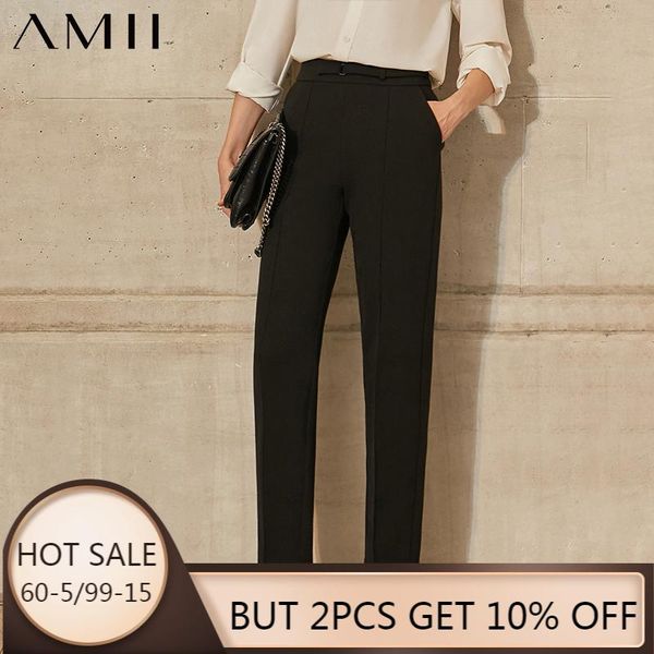 women's pants & capris amii minimalism autumn winter causal jeans fashion solid high waist straight ankel-length female trousers 120305, Black;white
women's pants & capris amii minimalism autumn winter causal jeans fashion solid high waist straight ankel-length female trousers 120305, Black;white