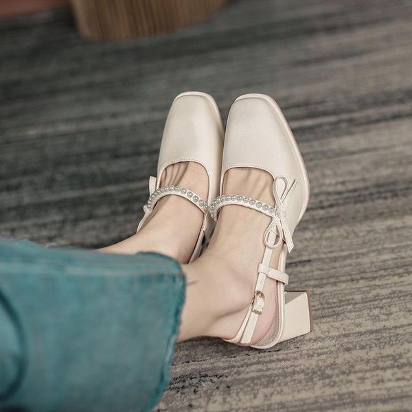 sandals 2021 summer bowknot pearl square toe high heels mary jane thick heel women's singles shoes, Black
sandals 2021 summer bowknot pearl square toe high heels mary jane thick heel women's singles shoes, Black
