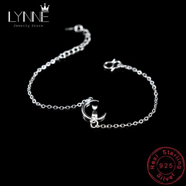 charm bracelets 925 sterling silver elegant moon little cat pendant bracelet fashion summer women&girl jewelry birthday gift, Golden;silver
charm bracelets 925 sterling silver elegant moon little cat pendant bracelet fashion summer women&girl jewelry birthday gift, Golden;silver