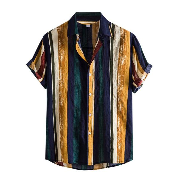 men's casual shirts 2021 summer fashion men short sleeve stripe shirt clothing vestidos dress camisas, White;black
men's casual shirts 2021 summer fashion men short sleeve stripe shirt clothing vestidos dress camisas, White;black