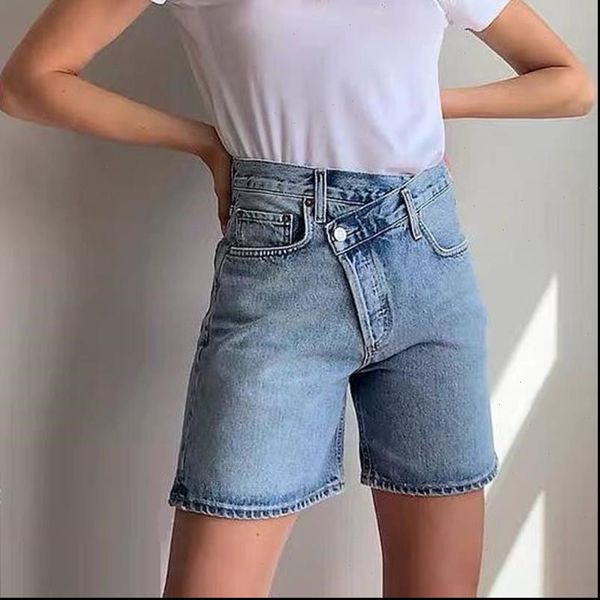 asymmetric waist straight leg jeans denim shorts womens vintage high waist fashion 2021 summer casual clothings, White;black
asymmetric waist straight leg jeans denim shorts womens vintage high waist fashion 2021 summer casual clothings, White;black