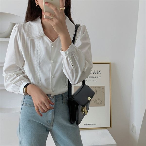 white lapel all match retro women stylish loose blouses plus size vintage korean chic sweet ol cute gentle shirts 210525
white lapel all match retro women stylish loose blouses plus size vintage korean chic sweet ol cute gentle shirts 210525