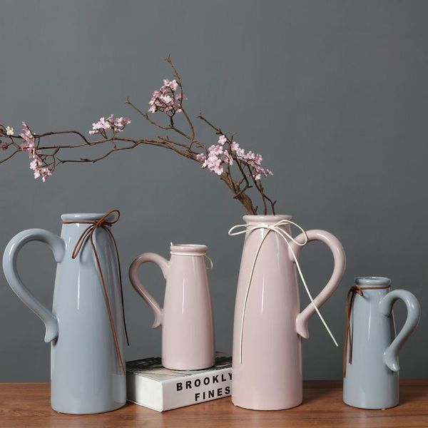 vases nordic ceramic vase creative ear pot handle flower hydroponic hogar moderno wedding home decoration
vases nordic ceramic vase creative ear pot handle flower hydroponic hogar moderno wedding home decoration