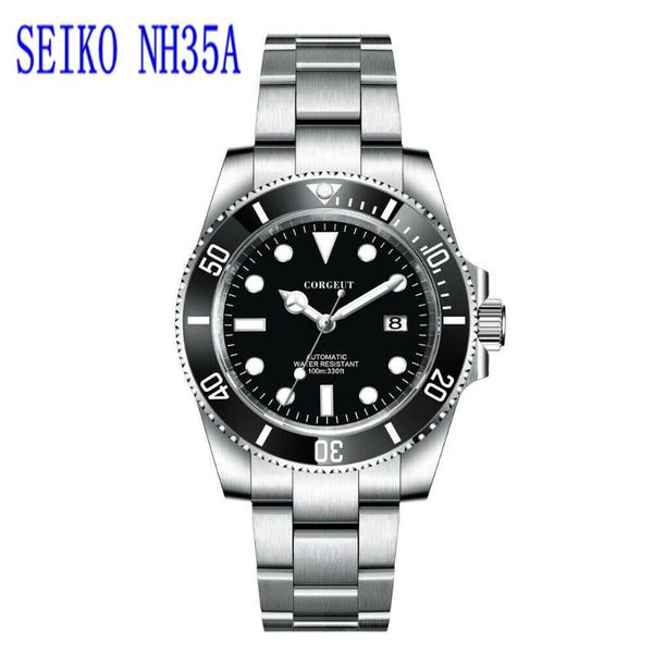 wristwatches luxury design nh35 sapphire automatic wristwatch mechanical mens watch ceramic diver 10bars luminous sport male clock, Slivery;brown
wristwatches luxury design nh35 sapphire automatic wristwatch mechanical mens watch ceramic diver 10bars luminous sport male clock, Slivery;brown