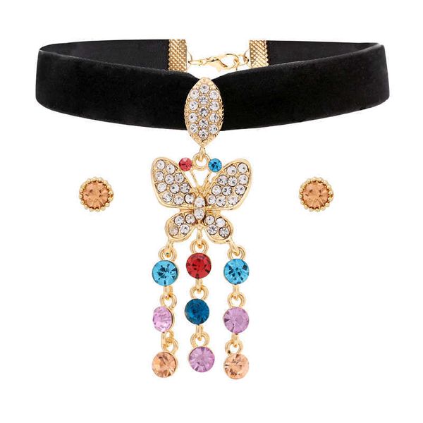 jewelry sets luxury designer bracelet butterfly set black velvet elastic choker necklace colorful crystal pendant women rhinestone stud earr
jewelry sets luxury designer bracelet butterfly set black velvet elastic choker necklace colorful crystal pendant women rhinestone stud earr