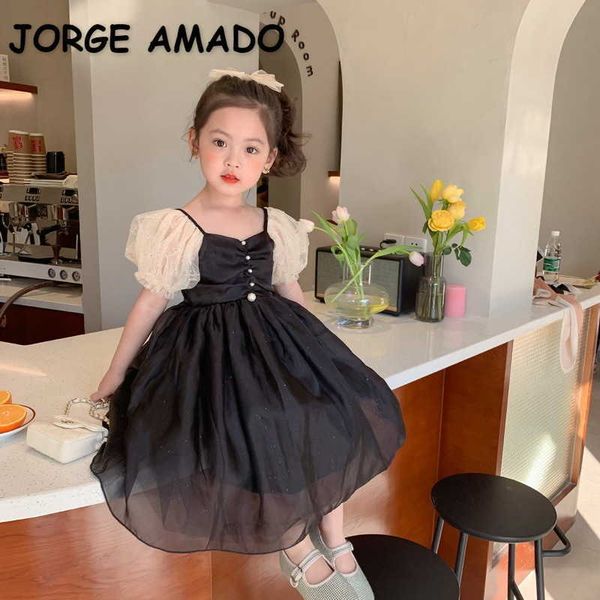 korean style summer kids girls dress pearls puff sleeves starry sky mesh princess dresses retro clothes e207 210610, Red;yellow
korean style summer kids girls dress pearls puff sleeves starry sky mesh princess dresses retro clothes e207 210610, Red;yellow