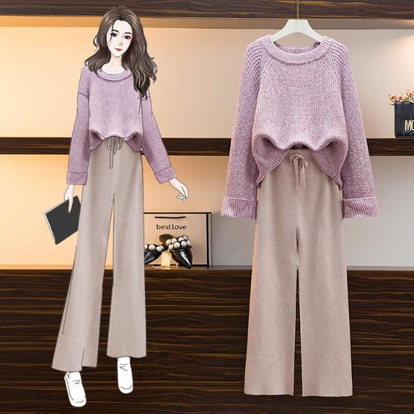 women's two piece pants women 2021 autumn winter 2 pieces set female knitted long sleeve sweater + straight lady fashion casual tracksu, White
women's two piece pants women 2021 autumn winter 2 pieces set female knitted long sleeve sweater + straight lady fashion casual tracksu, White