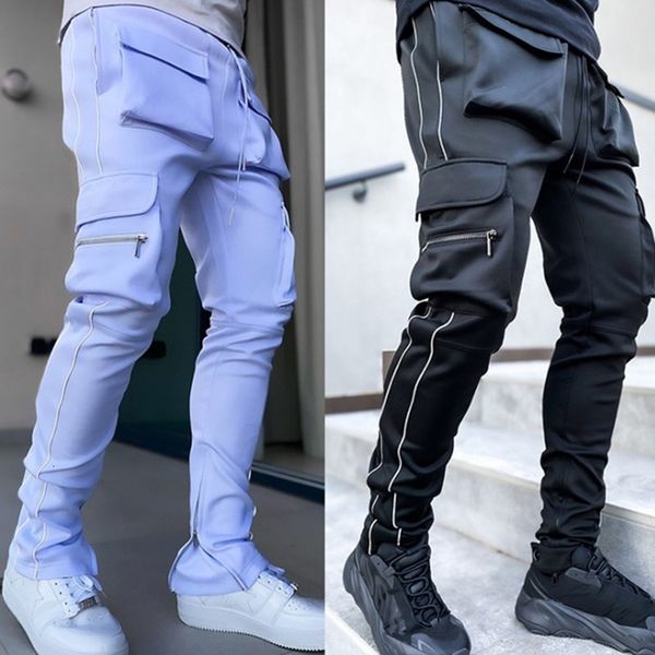 new 2021 multi-pocket zipper sport night running ny training gym men pencil joggers slim pants azip, Black
new 2021 multi-pocket zipper sport night running ny training gym men pencil joggers slim pants azip, Black
