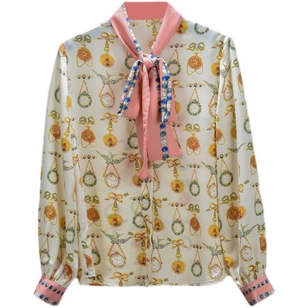 elegant chiffon woman's shirt chic new bow sweet printed blouse for lady in the office girly cloth 2021 spring summer 6zyo, Black
elegant chiffon woman's shirt chic new bow sweet printed blouse for lady in the office girly cloth 2021 spring summer 6zyo, Black