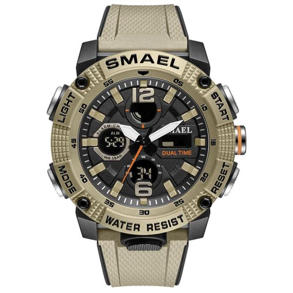 sport watches waterproof 50m smael watch alarm clock for male army digital men's watch wristwatch, Slivery;brown
sport watches waterproof 50m smael watch alarm clock for male army digital men's watch wristwatch, Slivery;brown