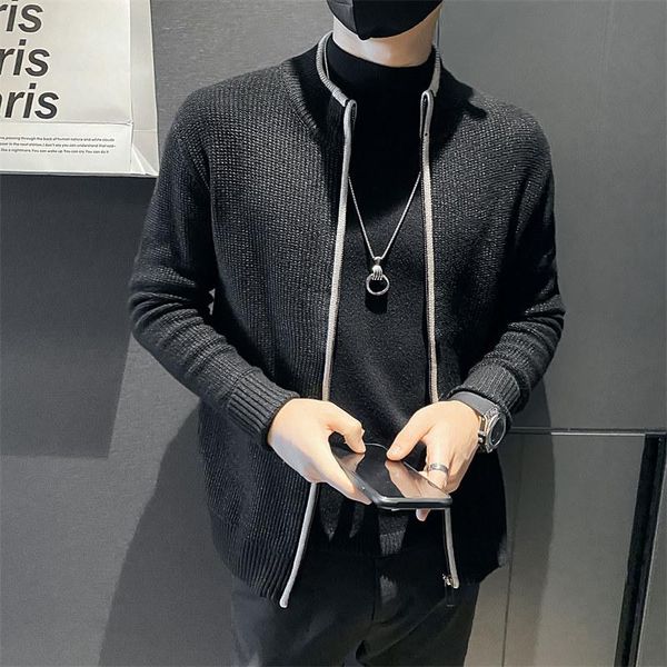 men's sweaters autumn winter warm sweater cardigan stand collar slim fit zipper knitted jackets casual business sweatercoat male clothi, White;black
men's sweaters autumn winter warm sweater cardigan stand collar slim fit zipper knitted jackets casual business sweatercoat male clothi, White;black
