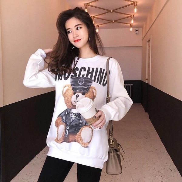 2021 new long-sleeved printed sweater, autumn winter, loose and cute round neck, threaded closure personality mwdr, Black
2021 new long-sleeved printed sweater, autumn winter, loose and cute round neck, threaded closure personality mwdr, Black