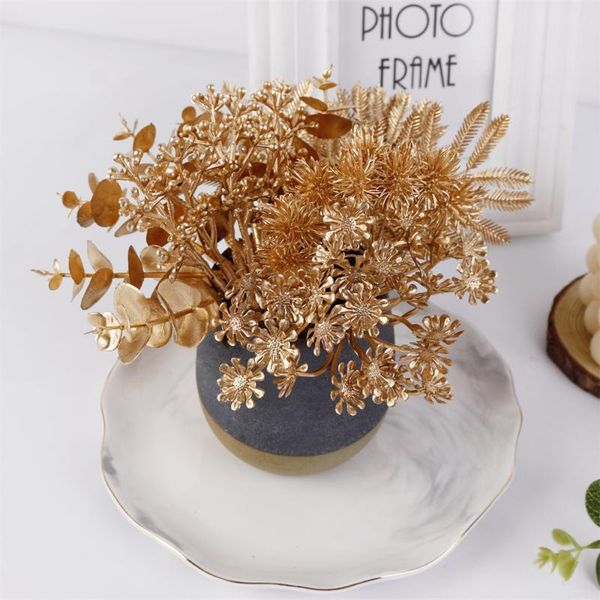 decorative flowers & wreaths 6pcs artificial golden plant plastic eucalyptus leaves diy home decor fake wedding party table garland handcraf
decorative flowers & wreaths 6pcs artificial golden plant plastic eucalyptus leaves diy home decor fake wedding party table garland handcraf