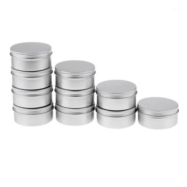 10pcs/lot portable empty aluminum tins with screw lids cosmetics sample packing container jar round 150g storage bottles & jars
10pcs/lot portable empty aluminum tins with screw lids cosmetics sample packing container jar round 150g storage bottles & jars