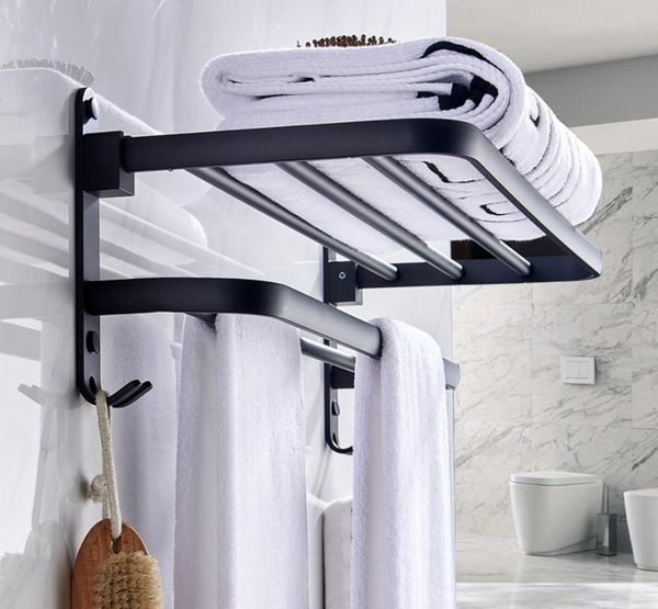 towel racks 490/590mm aluminum foldable black wall mounted bathroom rack holder shelf
towel racks 490/590mm aluminum foldable black wall mounted bathroom rack holder shelf