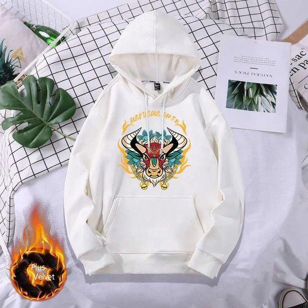 2020 new men's autumn and winter plus velvet thickening sweatshirt, printed year of the ox hoodie , casual jacket plus size 107, Black
2020 new men's autumn and winter plus velvet thickening sweatshirt, printed year of the ox hoodie , casual jacket plus size 107, Black