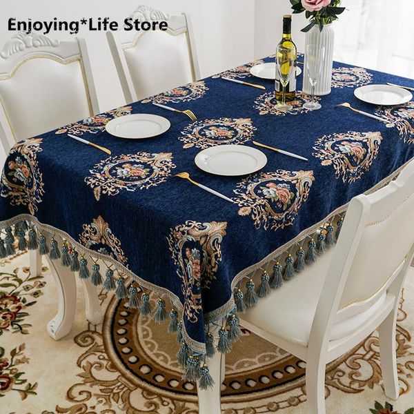 table cloth europe luxury wedding chenille embroider rectangle covers with tassel navy blue/red tablecloth for home decor
table cloth europe luxury wedding chenille embroider rectangle covers with tassel navy blue/red tablecloth for home decor