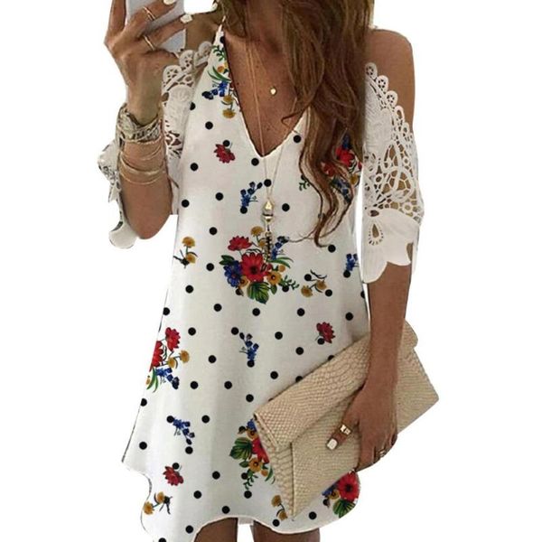 women v neck pineapple floral print cold shoulder lace a line chiffon beach dress streetwear, Black;gray
women v neck pineapple floral print cold shoulder lace a line chiffon beach dress streetwear, Black;gray