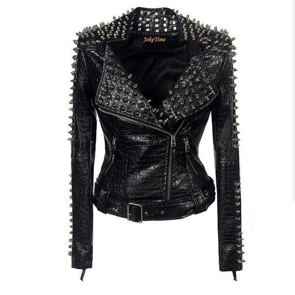 women's leather & faux pu jacket punk rivet gothic women fashion winter autumn waist down motorcycle black coat outerwear
women's leather & faux pu jacket punk rivet gothic women fashion winter autumn waist down motorcycle black coat outerwear