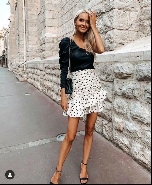 high waist polka dot skirt women empire summer skirt ladies formal work skirt drop shipping good quality, Black
high waist polka dot skirt women empire summer skirt ladies formal work skirt drop shipping good quality, Black