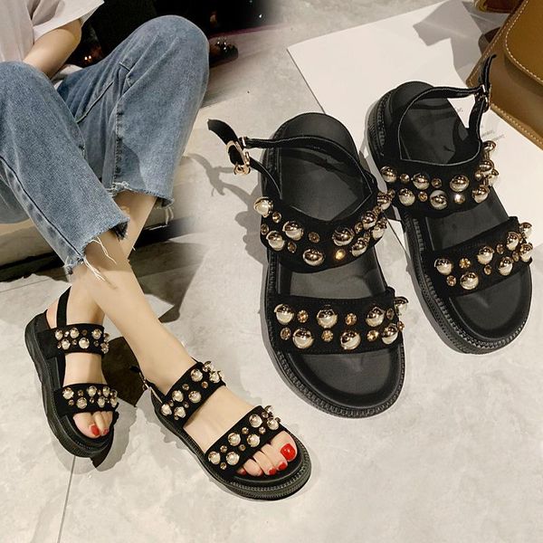 sandals med beach sandal woman luxury 2021 summer round toe female shoe muffins medium girls comfort pearl flat fashion scandal, Black
sandals med beach sandal woman luxury 2021 summer round toe female shoe muffins medium girls comfort pearl flat fashion scandal, Black