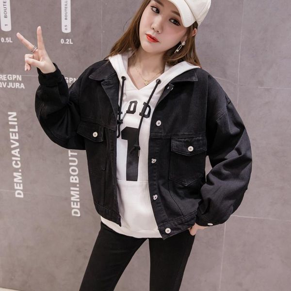 women's jackets denim jacket female spring and autumn korean loose casual bat shirt all-match long-sleeved tide, Black;brown
women's jackets denim jacket female spring and autumn korean loose casual bat shirt all-match long-sleeved tide, Black;brown