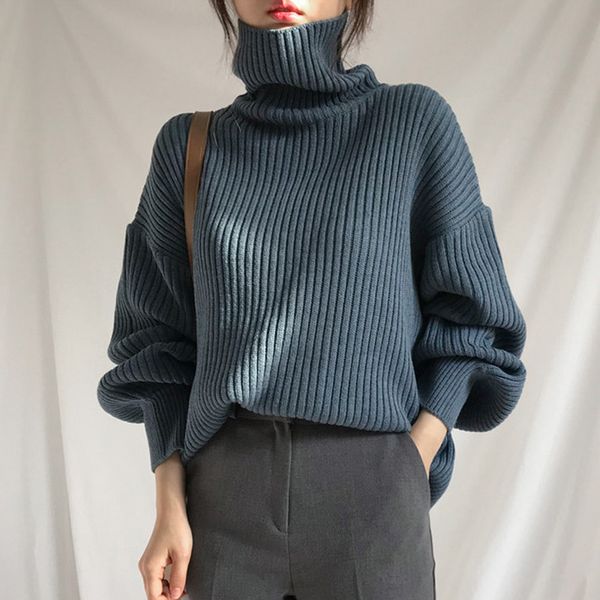 early autumn net red lazy wind coat loose high collar very fairy foreign style versatile bottomed sweater female winter, White;black
early autumn net red lazy wind coat loose high collar very fairy foreign style versatile bottomed sweater female winter, White;black