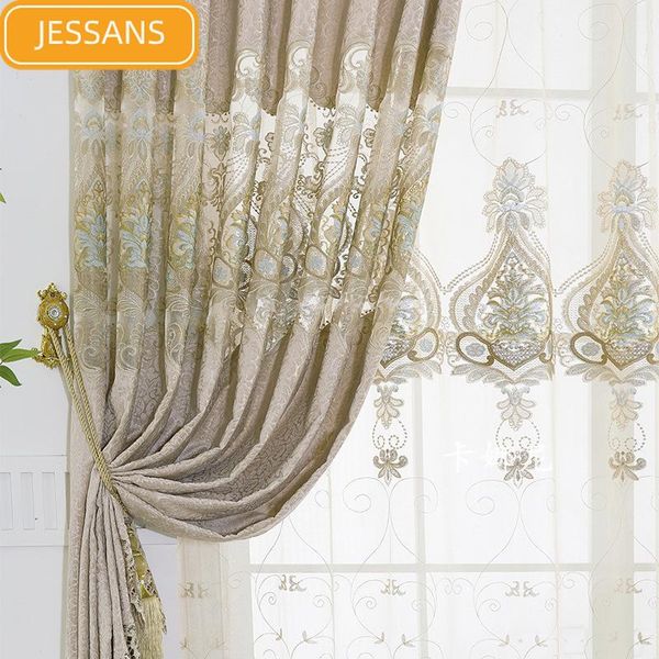 curtain & drapes european-style high-end chenille embroidered curtains for living room and bedroom customized finished window screens
curtain & drapes european-style high-end chenille embroidered curtains for living room and bedroom customized finished window screens