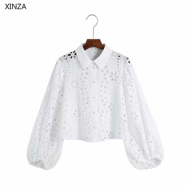 women's blouses & shirts women openwork embroidery cropped shirt long puff sleeve white summer blouse button up vintage woman emb
women's blouses & shirts women openwork embroidery cropped shirt long puff sleeve white summer blouse button up vintage woman emb