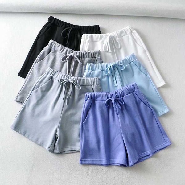 spring summer elastic high waist wide leg shorts women pockets solid cotton casual sweat female workout wear 210607, White;black
spring summer elastic high waist wide leg shorts women pockets solid cotton casual sweat female workout wear 210607, White;black