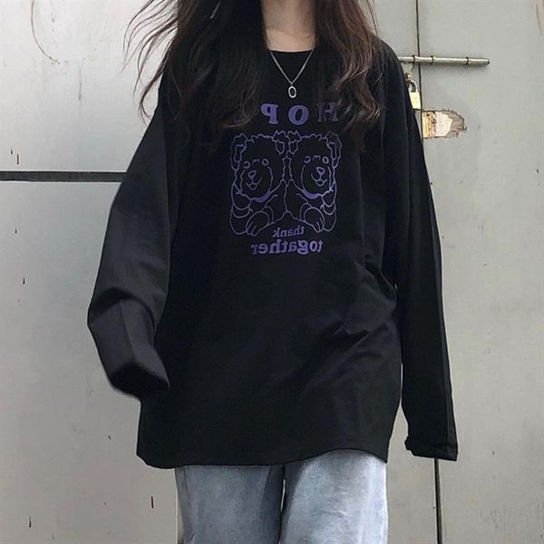 women's t-shirt 2021 autumn cartoon printed simple oversized tshirt harajuku long t shirt women kawaii t-shirts 90s white black sleeve
women's t-shirt 2021 autumn cartoon printed simple oversized tshirt harajuku long t shirt women kawaii t-shirts 90s white black sleeve