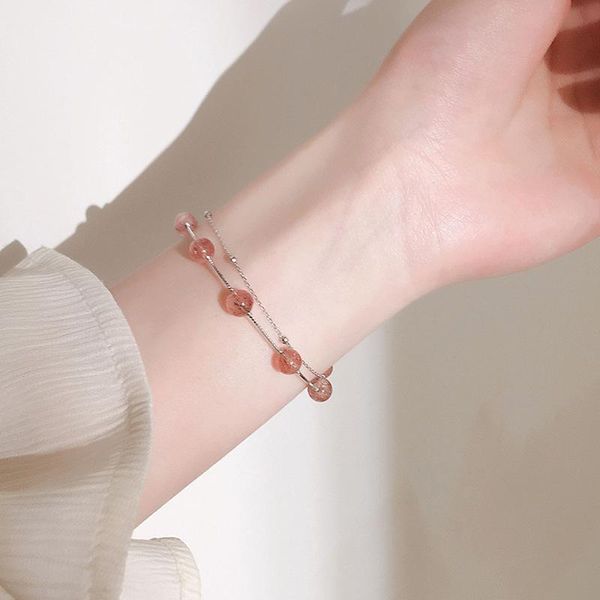 link, chain double layer strawberry crystal bracelet for women opening adjustable fashion girlfriend birthday gift jewelry boyulige, Black
link, chain double layer strawberry crystal bracelet for women opening adjustable fashion girlfriend birthday gift jewelry boyulige, Black