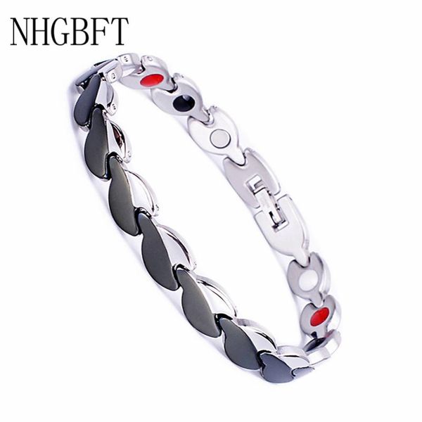 link, chain nhgbft women heart design black health germanium energy bracelets mens stainless steel magnetic & bangles 
link, chain nhgbft women heart design black health germanium energy bracelets mens stainless steel magnetic & bangles